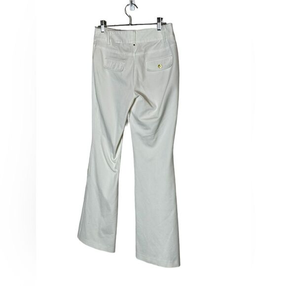 Cache white polyester blend bootcut stretch dress pants size 6 summer nautical - Picture 6 of 7